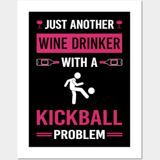 Wine Drinker Kickball Posters and Art